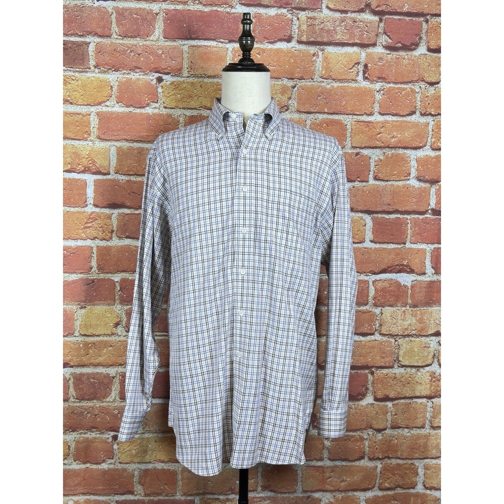 Brooks Brothers Country Club Men's Button‎ Down Plaid Dress Shirt Size Large